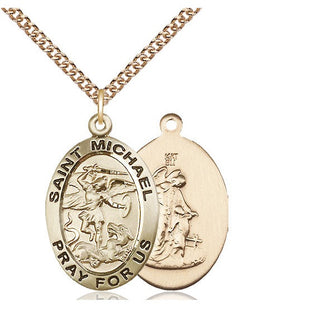 14kt Gold Saint Michael the Archangel Medal