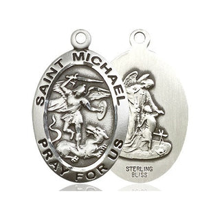 Sterling Silver Saint Michael the Archangel Medal Catholic Jewelry