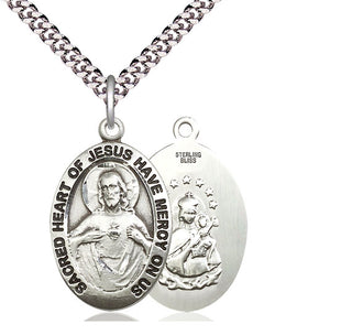 Sterling Silver Scapular Medal Catholic Jewelry
