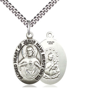Sterling Silver Scapular Medal Catholic Jewelry