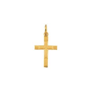 14K Yellow 13x9 mm Youth Cross Pendant