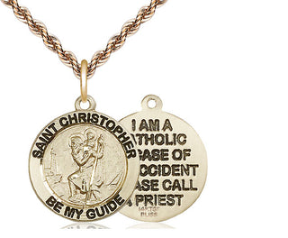 14kt Gold Filled Saint Christopher Medal Religious Jewelry