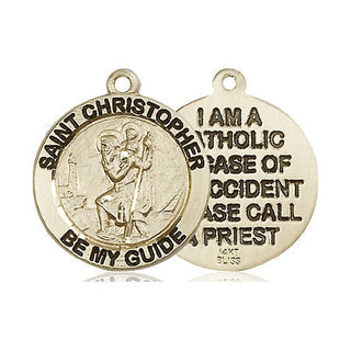 14kt Gold Saint Christopher Medal