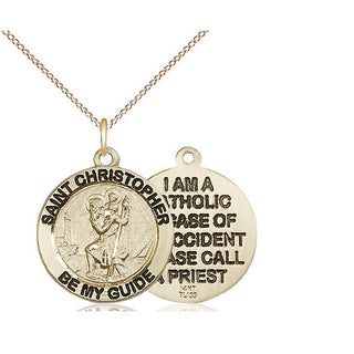 14kt Gold Saint Christopher Medal