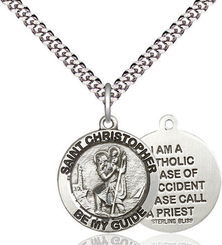 Pewter Saint Christopher Medal Religious Jewelry