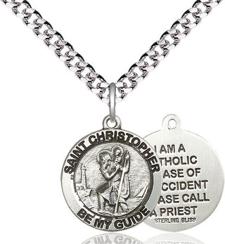 Pewter Saint Christopher Medal Religious Jewelry