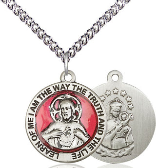 Sterling Silver Scapular Medal Religious Jewelry
