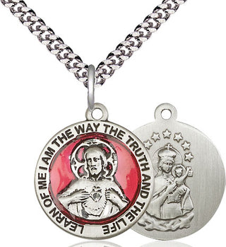 Sterling Silver Scapular Medal Religious Jewelry