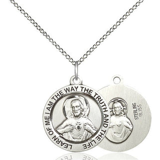 Sterling Silver Scapular Medal Religious Jewelry