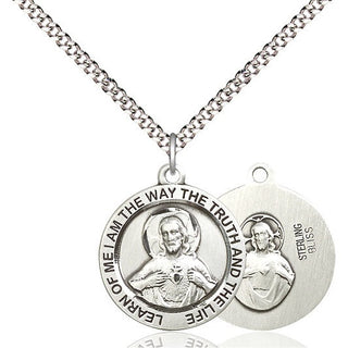 Sterling Silver Scapular Medal Religious Jewelry