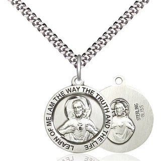 Sterling Silver Scapular Medal Religious Jewelry
