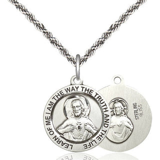 Sterling Silver Scapular Medal Religious Jewelry