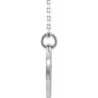 Sterling Silver Pierced Cross Disc 16-18" Necklace