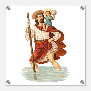 St. Christopher Acrylic Wall Plaque - view 4