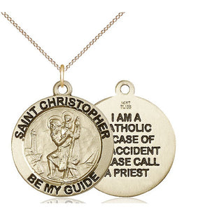 14kt Gold Saint Christopher Medal