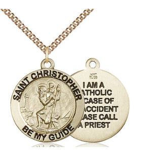 14kt Gold Saint Christopher Medal