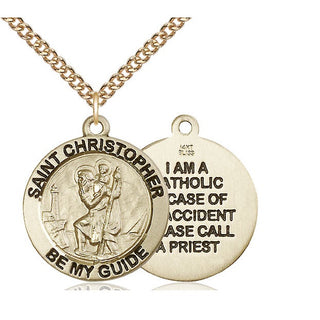 14kt Gold Saint Christopher Medal