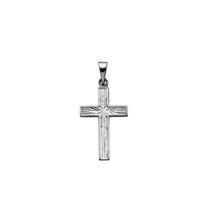 Platinum 20.5x12 mm Cross Pendant