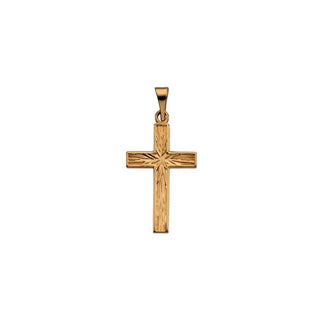 14K Yellow 20.5x12 mm Cross Pendant