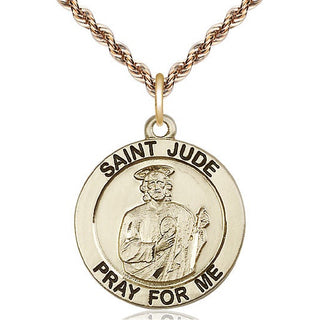 14kt Gold Filled Saint Jude Medal Catholic Jewelry Engraved Catholic Saint Jewelry