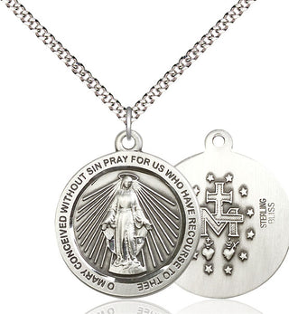 Pewter Miraculous Medal Catholic Jewelry