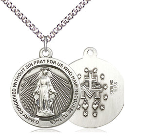 Sterling Silver Miraculous Medal Catholic Jewelry
