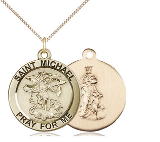 14kt Gold Filled Saint Michael the Archangel Medal Catholic Jewelry