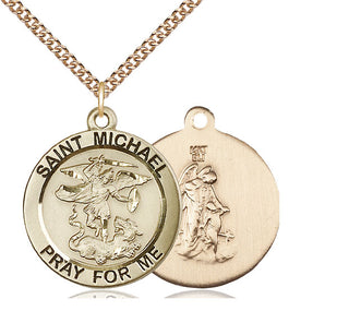 14kt Gold Filled Saint Michael the Archangel Medal Catholic Jewelry