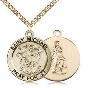 14kt Gold Filled Saint Michael the Archangel Medal Catholic Jewelry