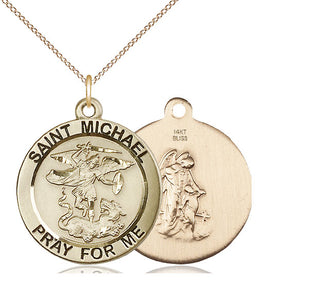 14kt Gold Saint Michael the Archangel Medal