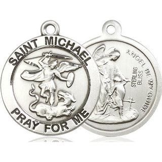 Sterling Silver Saint Michael the Archangel Medal Catholic Jewelry