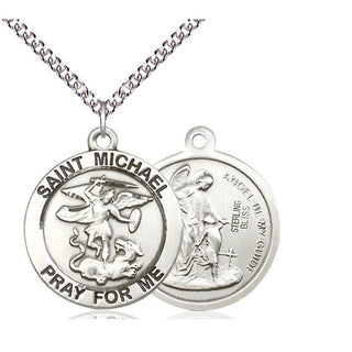 Sterling Silver Saint Michael the Archangel Medal Catholic Jewelry