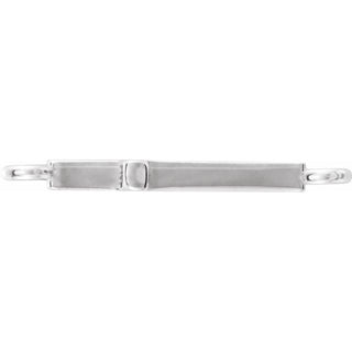 Sterling Silver Off-Center Sideways Cross Necklace Center 