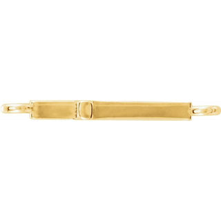 18K Yellow Off-Center Sideways Cross Necklace Center 