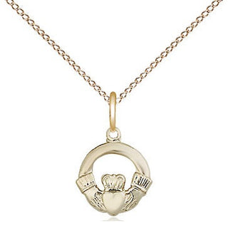 14kt Gold Claddagh Medal