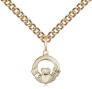 14kt Gold Claddagh Medal