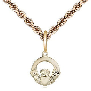 14kt Gold Claddagh Medal