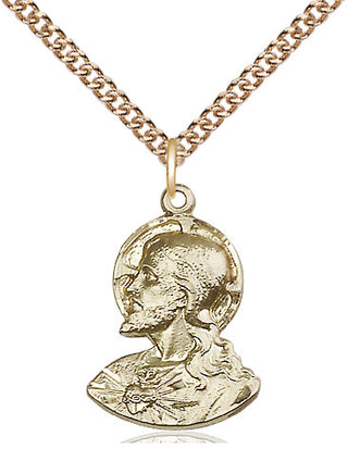 14kt Gold Filled Head of Christ Medal Religious Jewelry