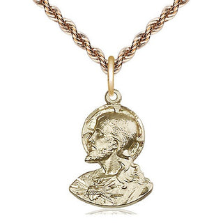 14kt Gold Head of Christ Medal