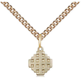 14kt Gold Jerusalem Cross Medal