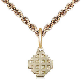 14kt Gold Jerusalem Cross Medal