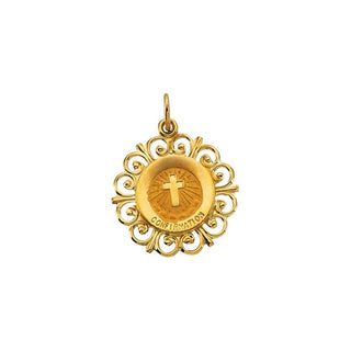 14K Yellow 18 mm Confirmation Medal