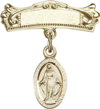 14kt Gold Filled Badge Pin Miraculous Baby Badge