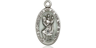 Sterling Silver Saint Christopher Medal Religious Jewelry