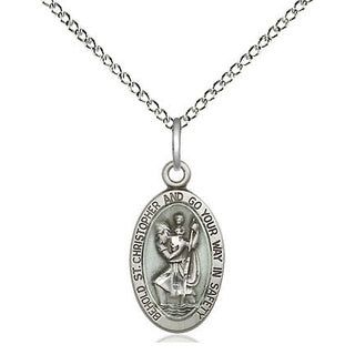 Sterling Silver Saint Christopher Medal Religious Jewelry