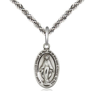 Sterling Silver Miraculous Medal Religious Jewelry