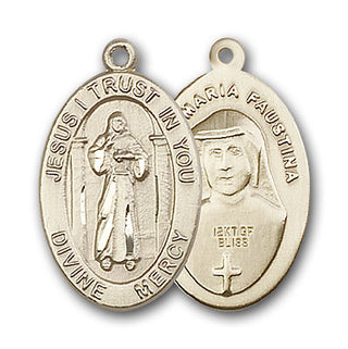 Gold-Filled Divine Mercy Pendant