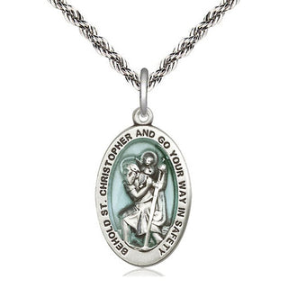 Sterling Silver Saint Christopher Medal Catholic Jewelry