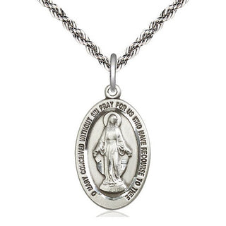 Sterling Silver Miraculous Medal Catholic Jewelry
