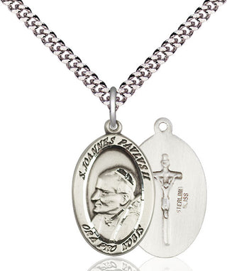 Pewter Saint John Paul II Medal Catholic Jewelry